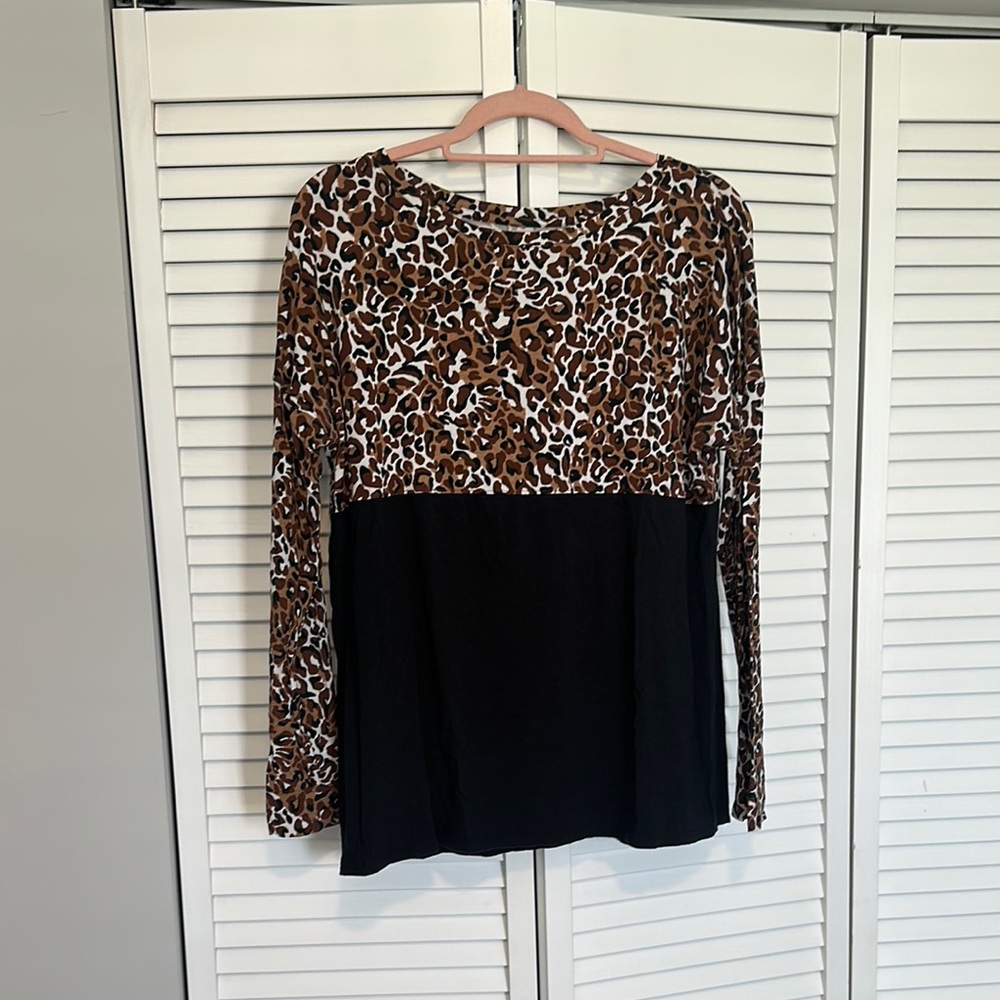 Lilly Pulitzer Brown Long Sleeve Blouse